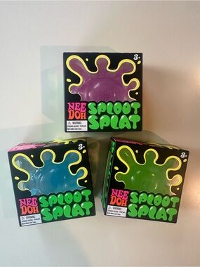 NeeDoh Sploot Splat Set of 3 — Purple, Blue & Green